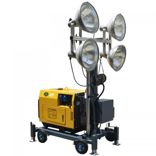 Four ultra-bright 1000W LED lamps mining lighting tower -lehuipower